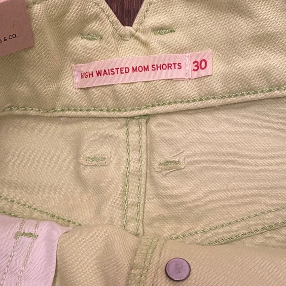 Levi's Light Green Denim Shorts - Picture 2 of 9